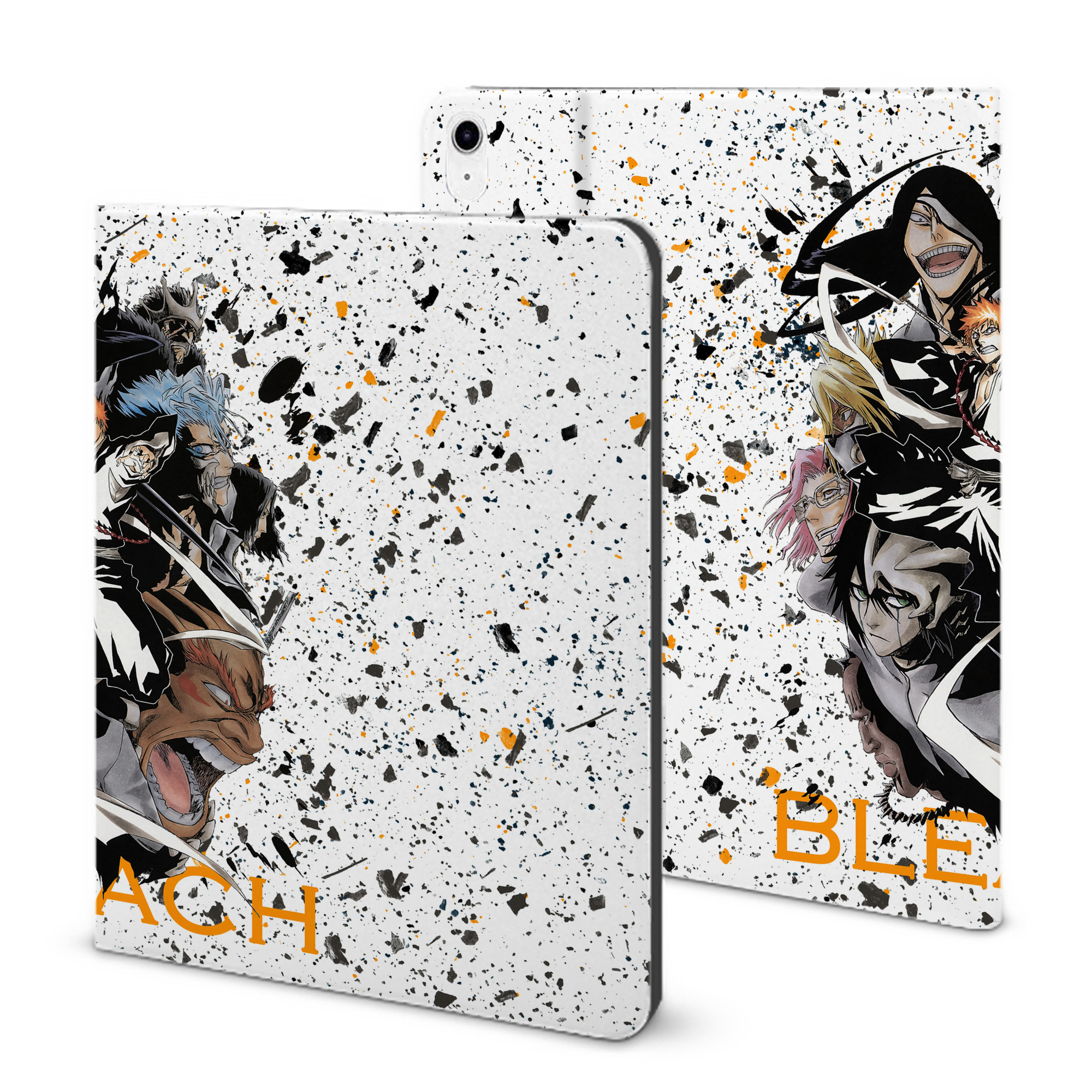 （画像用） ブリーチ BLEACH IPad ケース ブック型 PUレザー TPU 耐衝撃 軽量 薄型 ペン収納なし 全面保護 IPad 各モデル対応